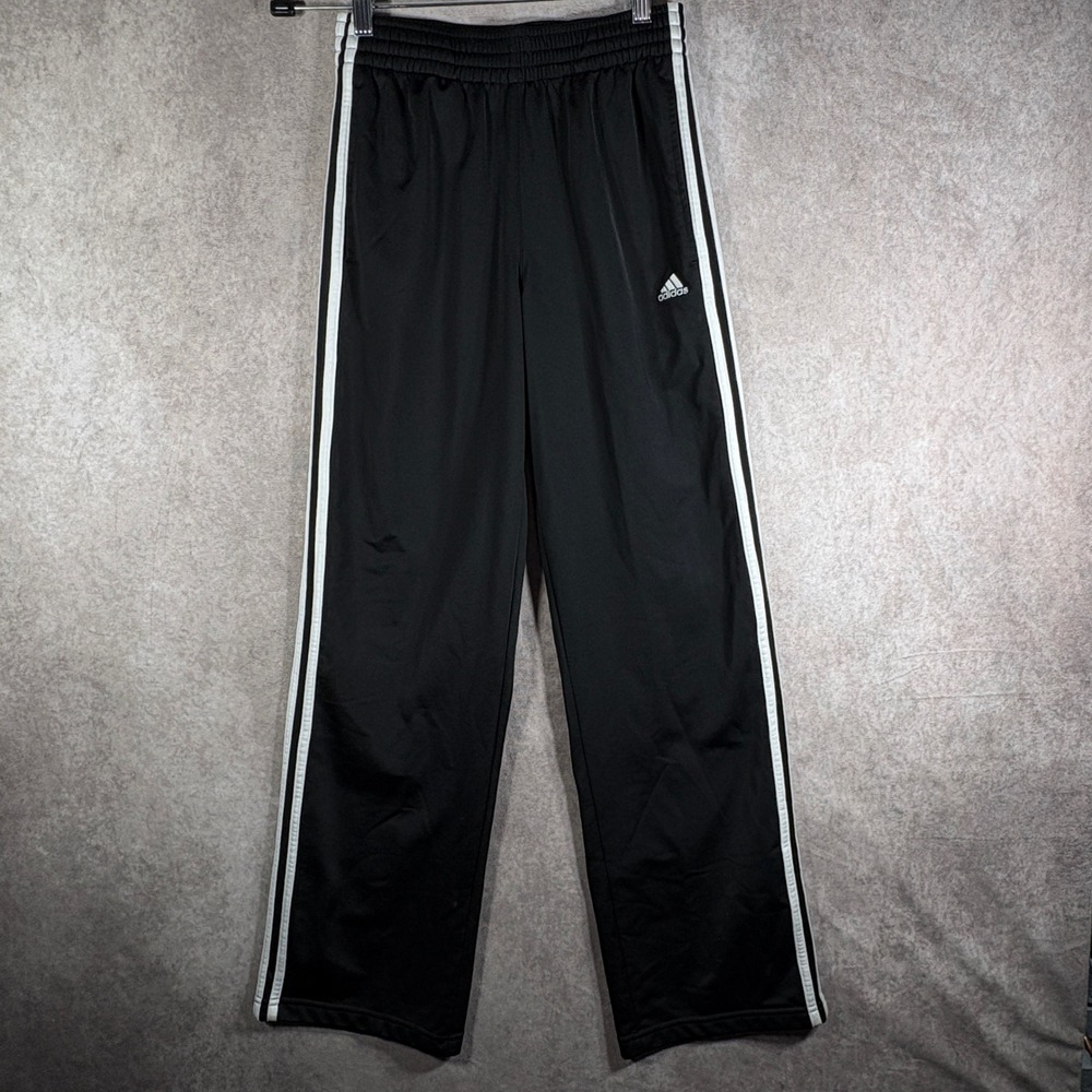 Adidas Track Pants Mens Small Black 3-Stripe Athletic Training‎ Activewear Gym